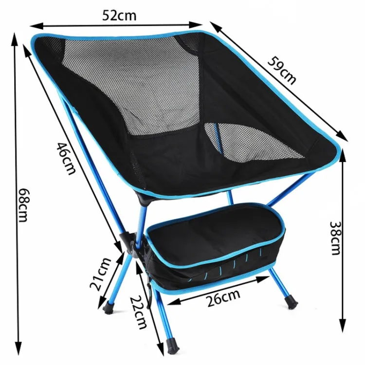 Outdoor Camping Lounge Beach Portable Folding Chair(Red)