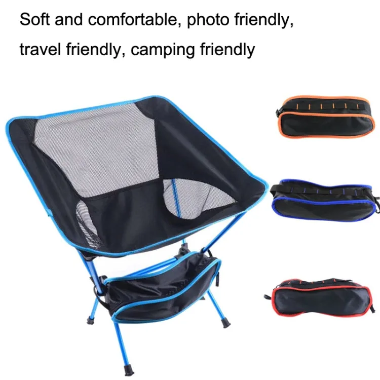 Outdoor Camping Lounge Beach Portable Folding Chair(Sky Blue)