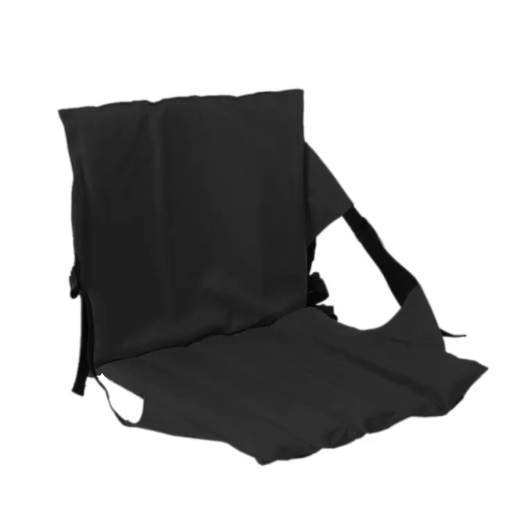 Outdoor Folding Seat Cushion With Backrest, Size: 78*40*2cm(Black)