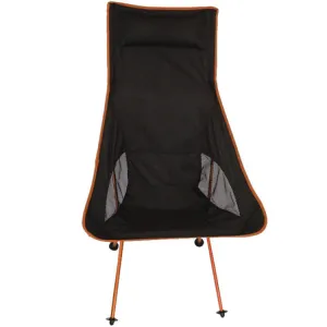 Outdoor Portable Folding Camping Chair Light Fishing Beach Chair Aviation Aluminum Alloy Backrest Recliner