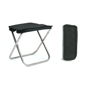 Outdoor Portable Handbag Folding Fishing Stool(Black)