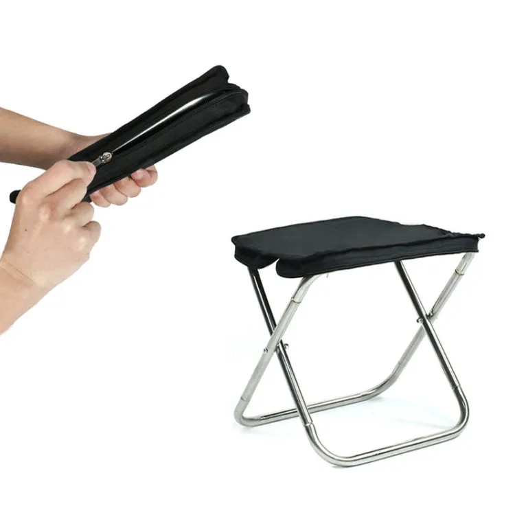 Outdoor Portable Handbag Folding Fishing Stool(Black)