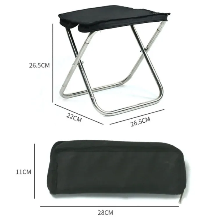 Outdoor Portable Handbag Folding Fishing Stool(Black)