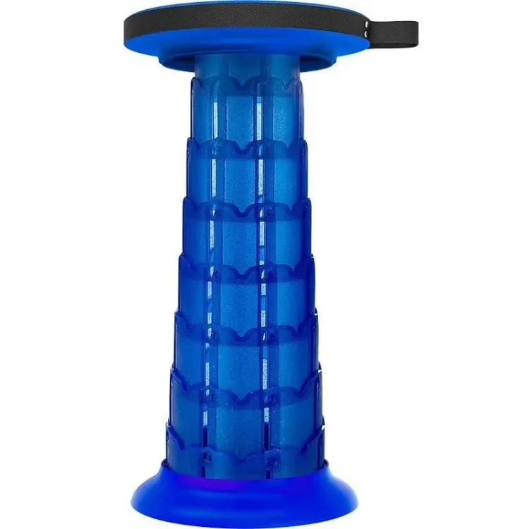 Outdoor Portable Lotus Heightened Folding Telescopic Stool(Blue)