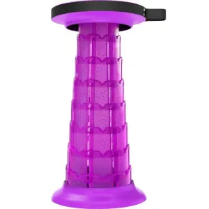 Outdoor Portable Lotus Heightened Folding Telescopic Stool(Purple)