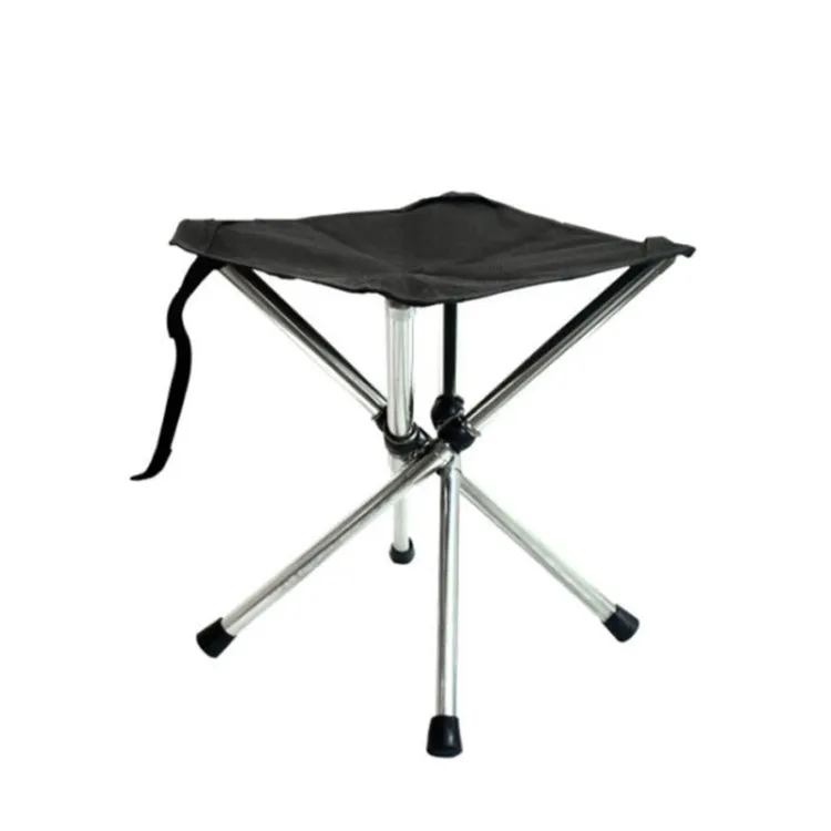 Outdoor Retractable Portable Stainless Steel Stool Camping Beach Fishing Folding Chair, Spec: S