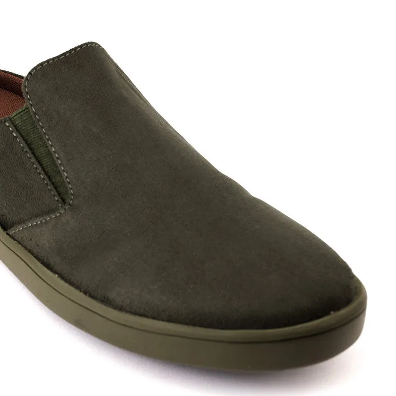 Paaduks Slip-Ons Mules for Women | Green | Vegan Suede