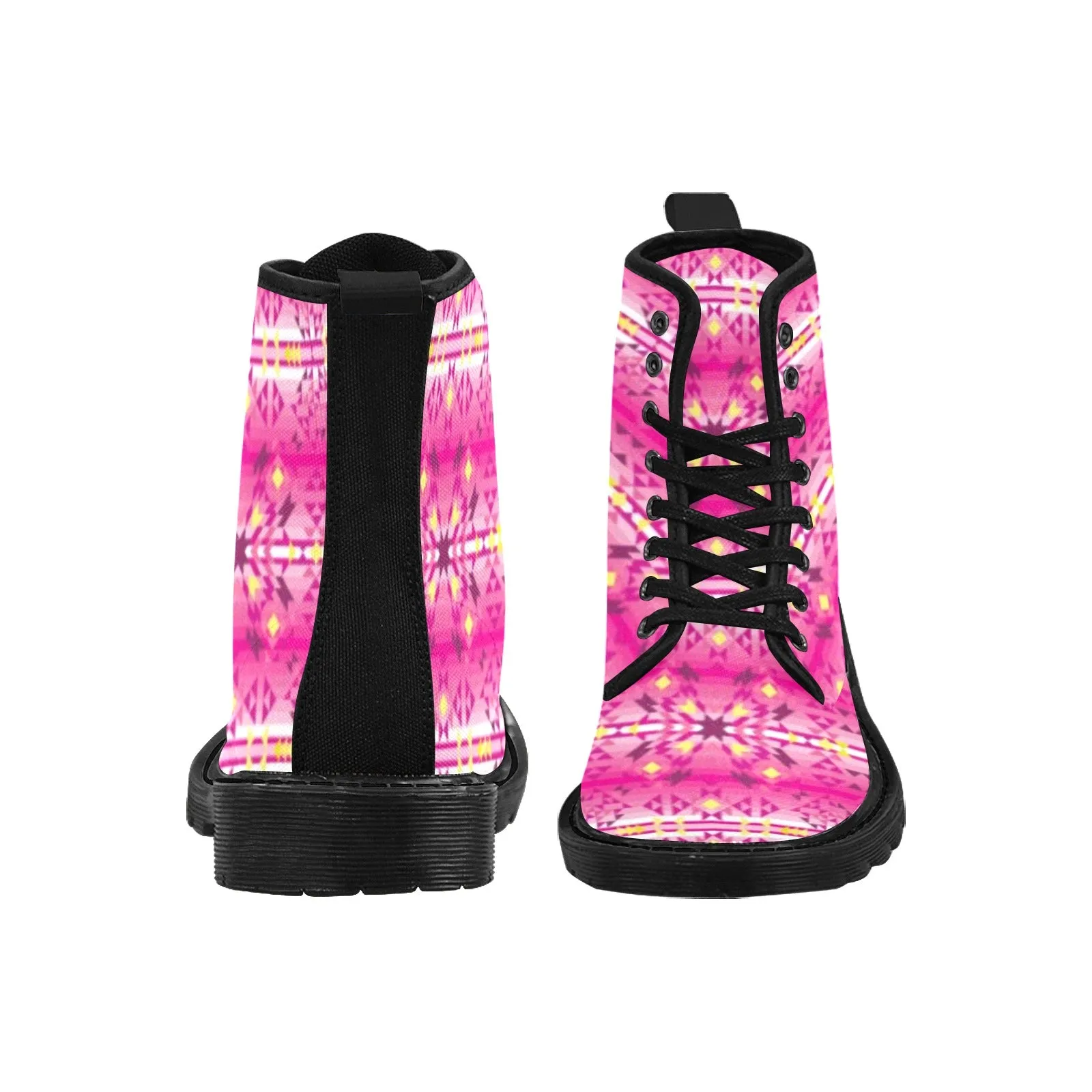 Pink Star Boots for Women (Black)