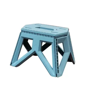 Portable Thickened Plastic Folding Stool Outdoor Fishing Stool, Color: Lake Blue