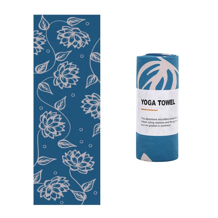 Printed Soft Yoga Mat Non-Slip Yoga Towel, Size: 185 x 65cm(Golden Lotus)