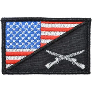 Rifle Cross Infantry USA Flag - 2.25x3.5 Patch