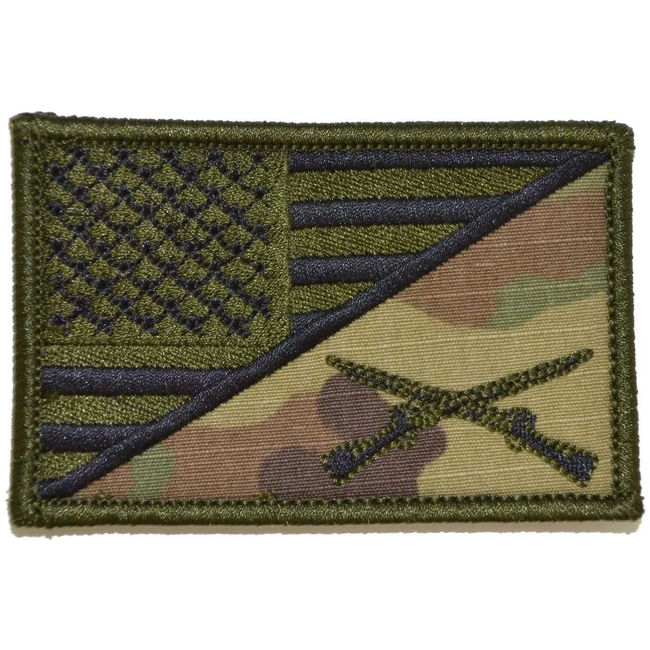 Rifle Cross Infantry USA Flag - 2.25x3.5 Patch