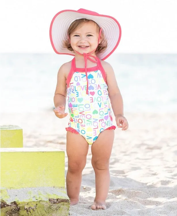 RuffleButts | Ruffle Halter One Piece Swimsuit ~ Love