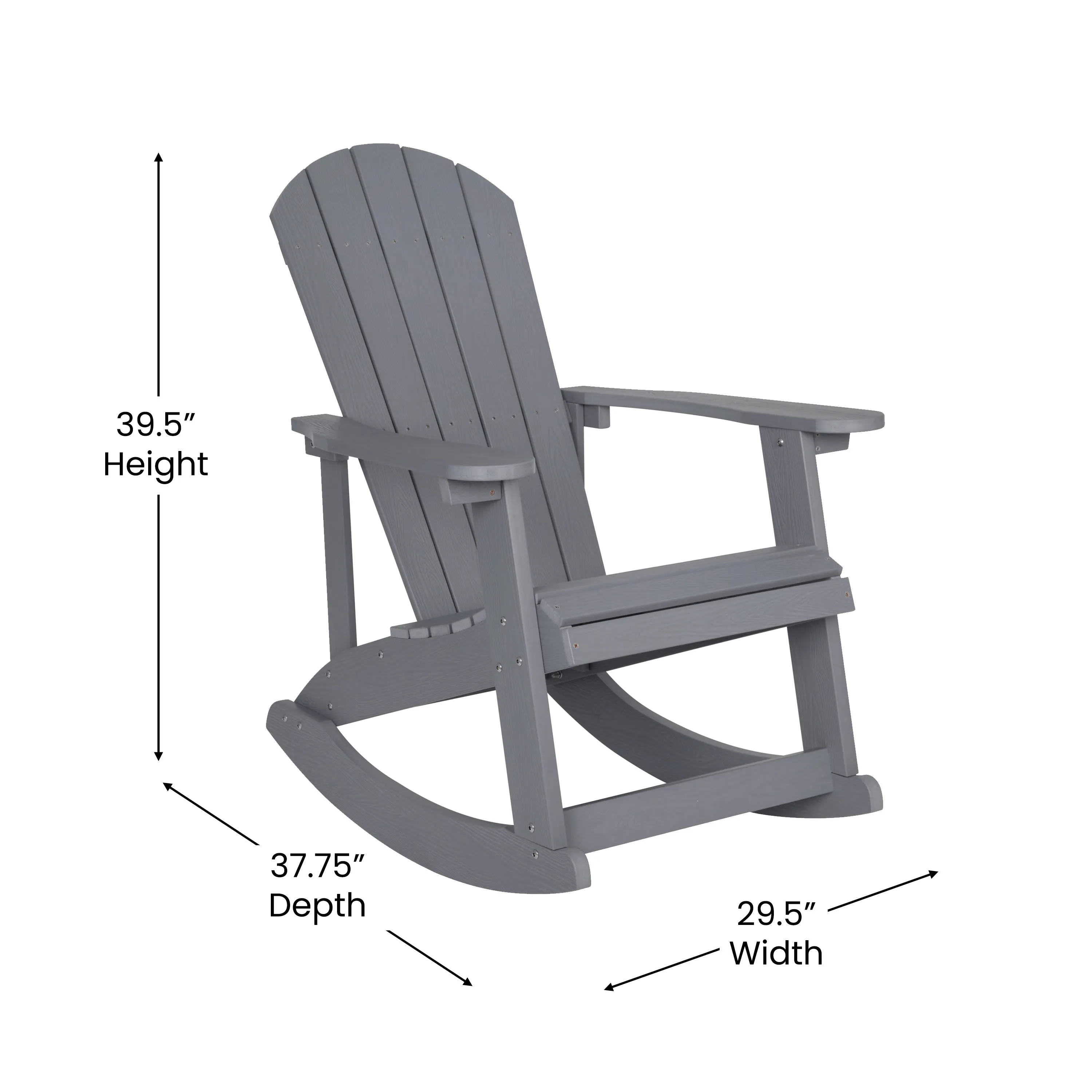 Savannah Set of 2 All-Weather Poly Resin Wood Adirondack Rocking Chairs with 22" Round Wood Burning Fire Pit