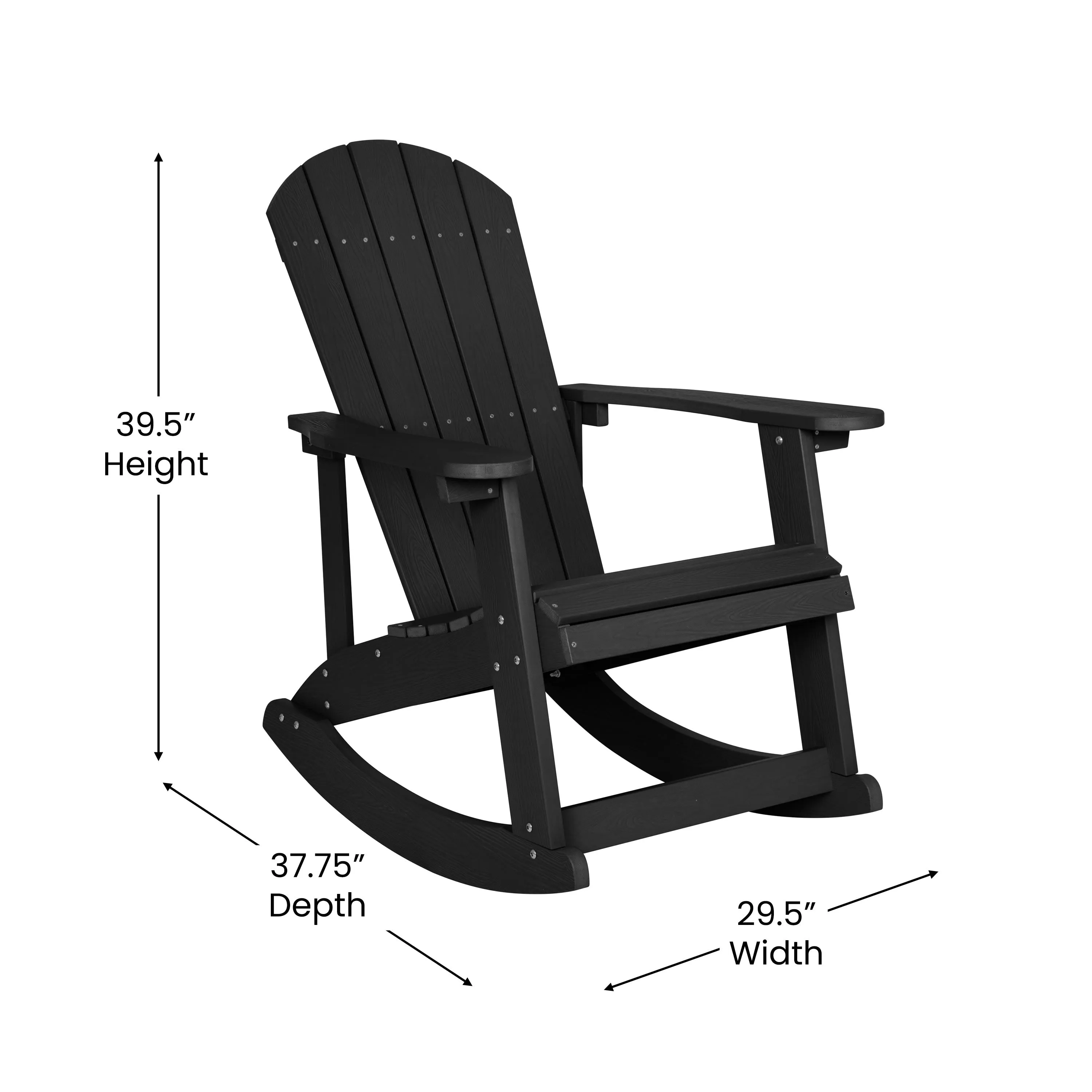 Savannah Set of 2 All-Weather Poly Resin Wood Adirondack Rocking Chairs with 22" Round Wood Burning Fire Pit