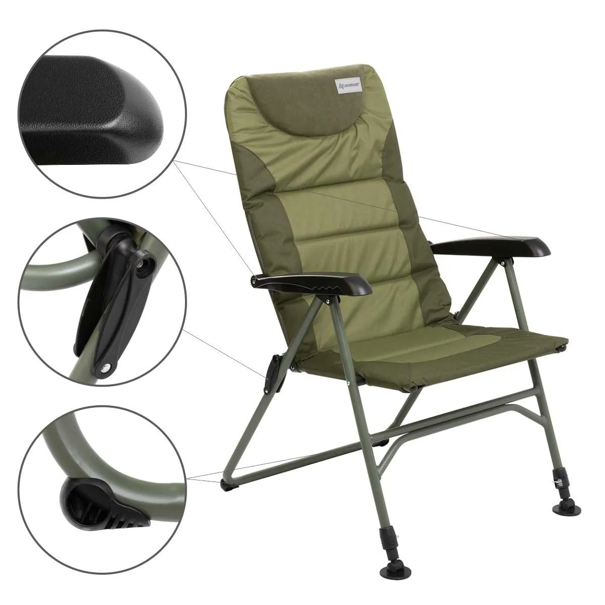 Set of Two Steel Carp Fishing Armchairs