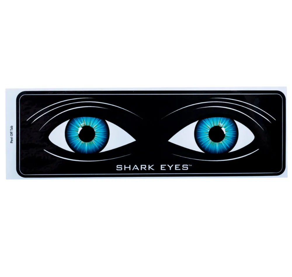 Shark Eyes Shark Deterrent Decal Black