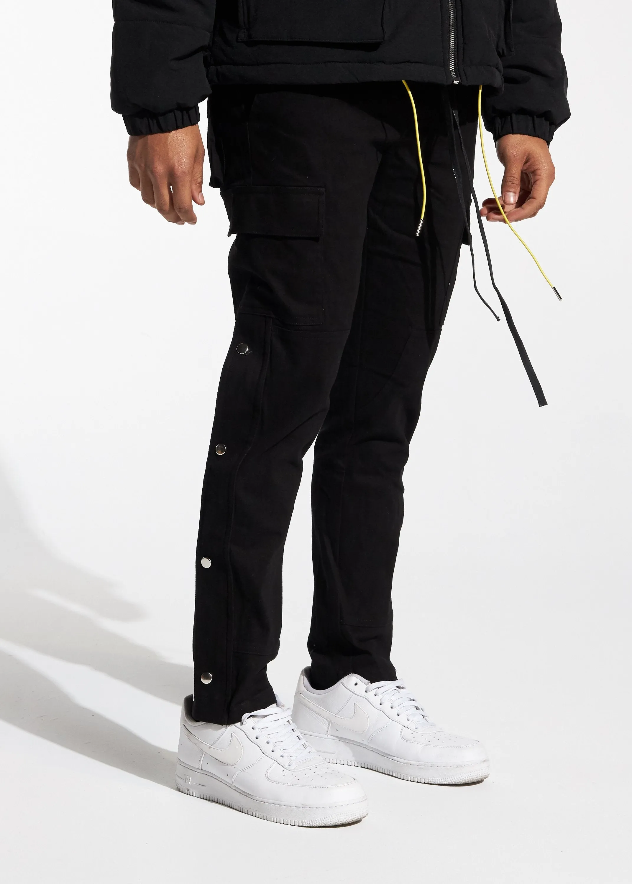 Snap Cargo Pants (Black)