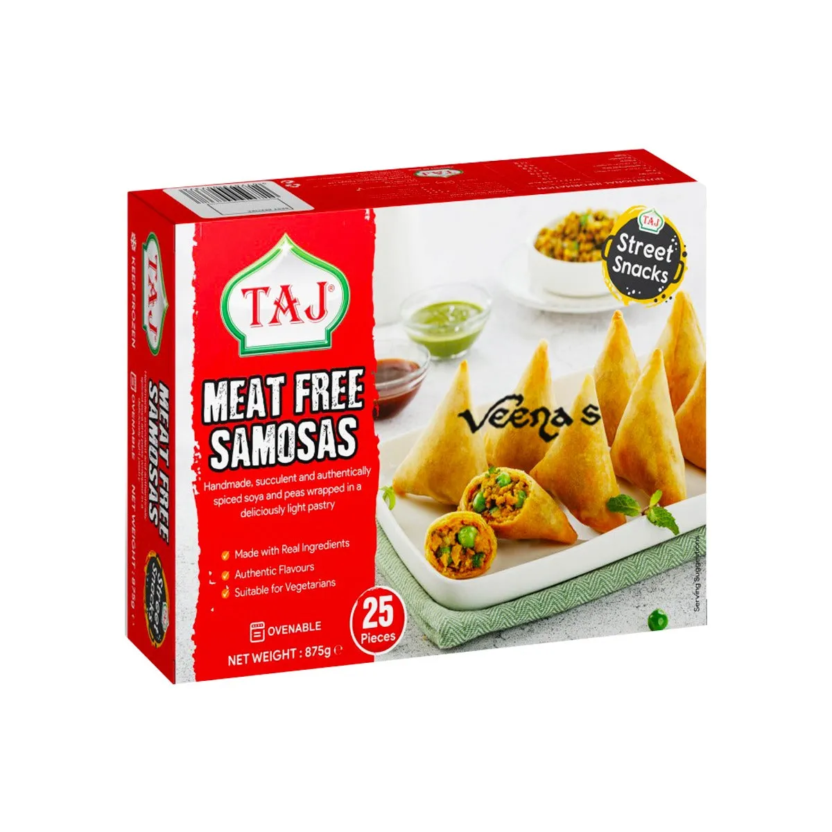 Taj Meat Free Veg Samosa 25Pcs 875g