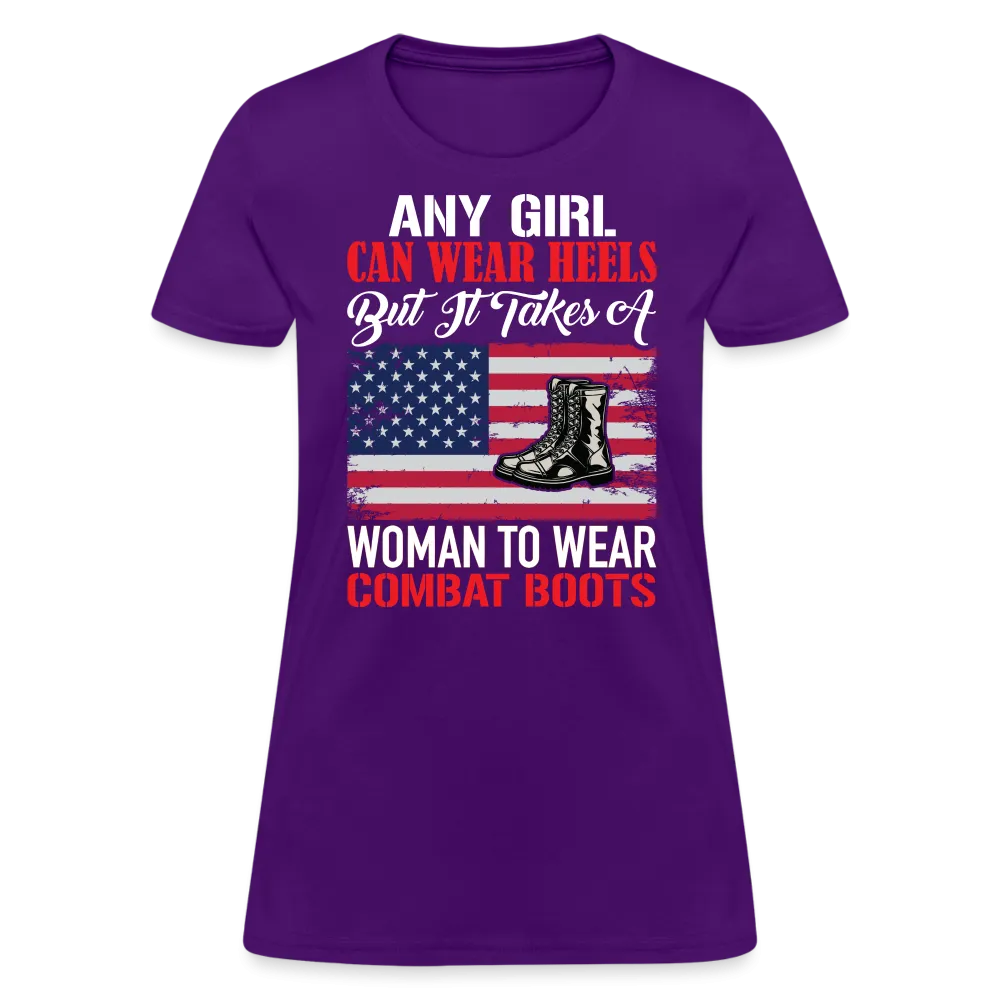 Takes A Woman To Wear Combat Boots T-Shirt