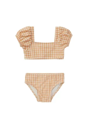 The Zippy Two Piece Swimsuit by Quincy Mae - Melon Gingham - BABY