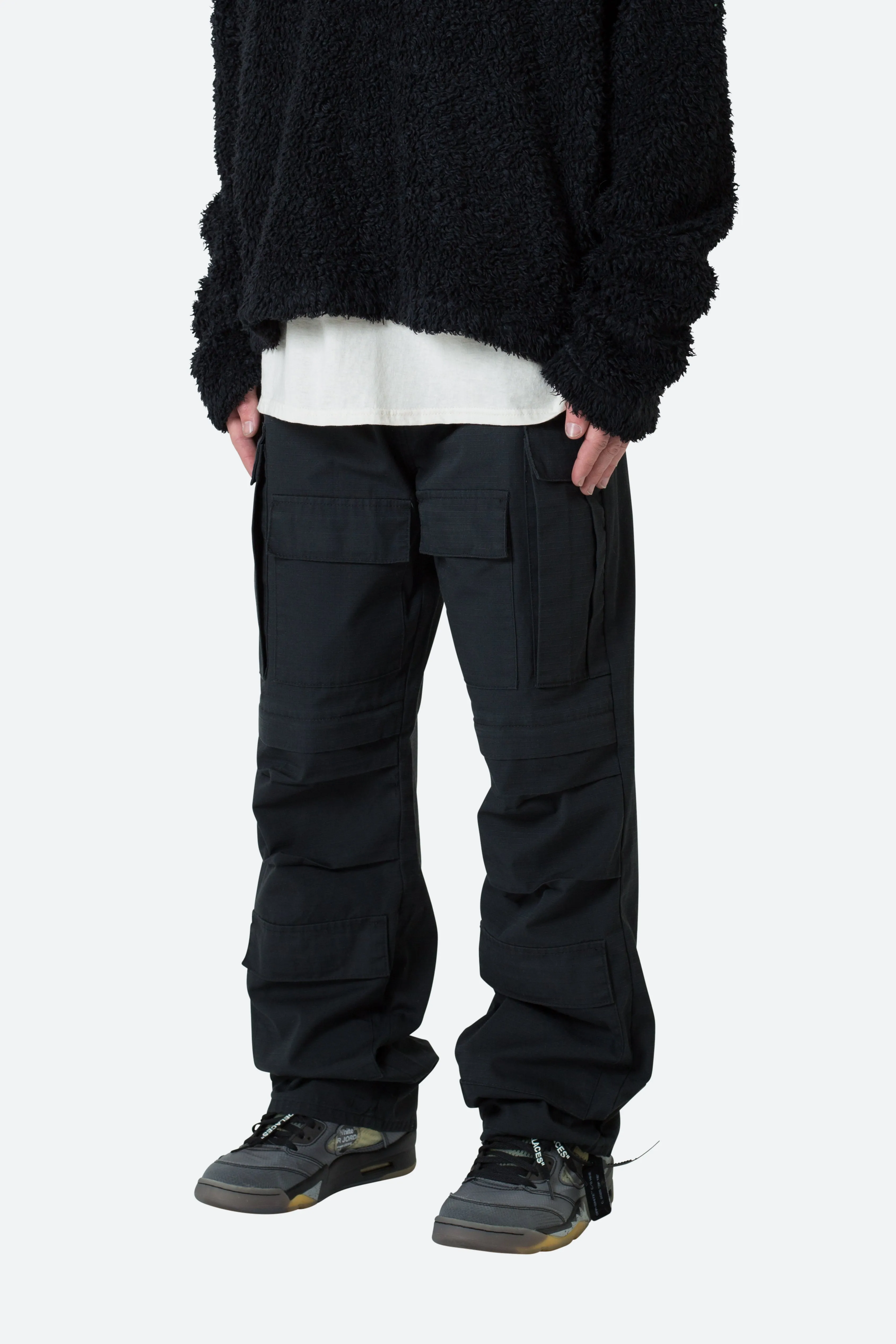 Ultra Baggy Cargo Pants - Black