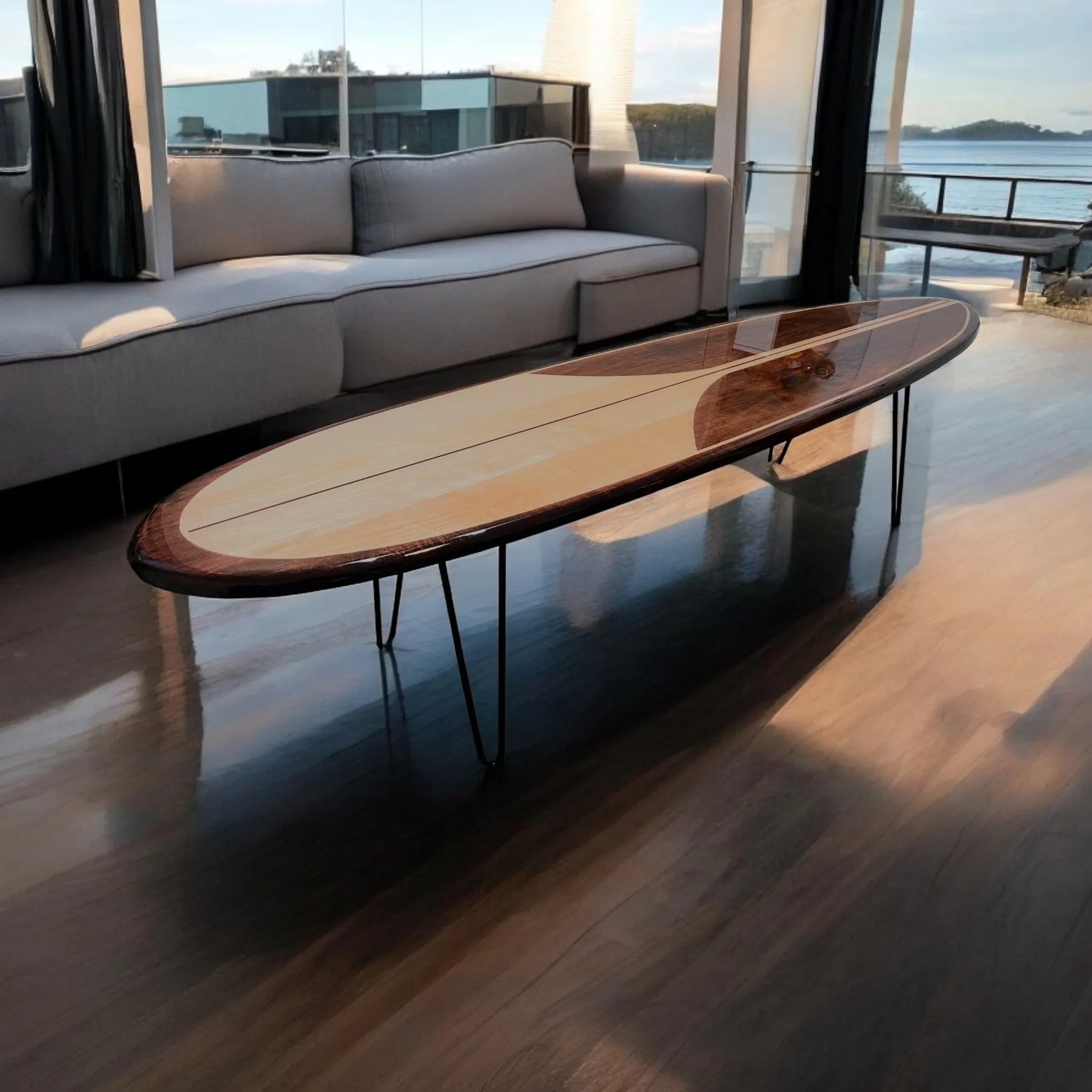 Vintage Vibes Surfboard Coffee Table