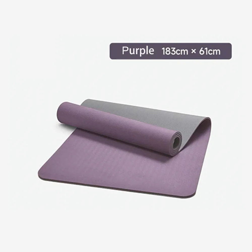 Yoga Mats for Women and Men – Premium TPE Yoga Mat – Non-Slip Pilates Mats – 7mm Ultra-Thick and Durable Exercise Mat-Monogram thick yoga